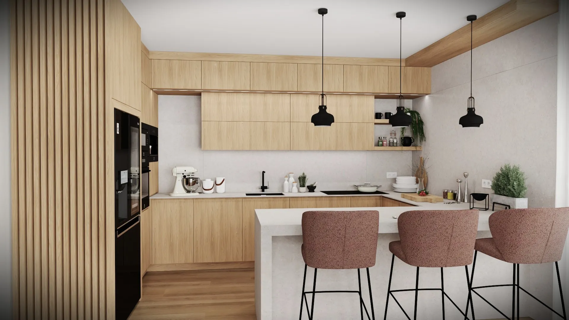 Projekt kuchni – nowoczesna wizualizacja kuchni